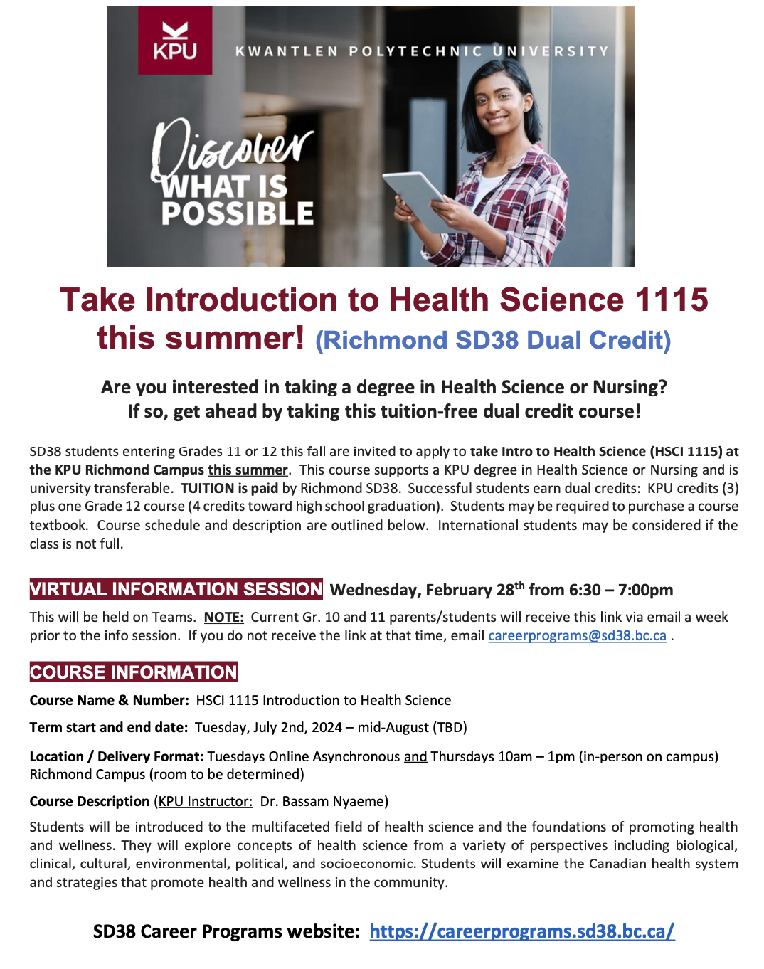 KPU Health Science 1115 Course