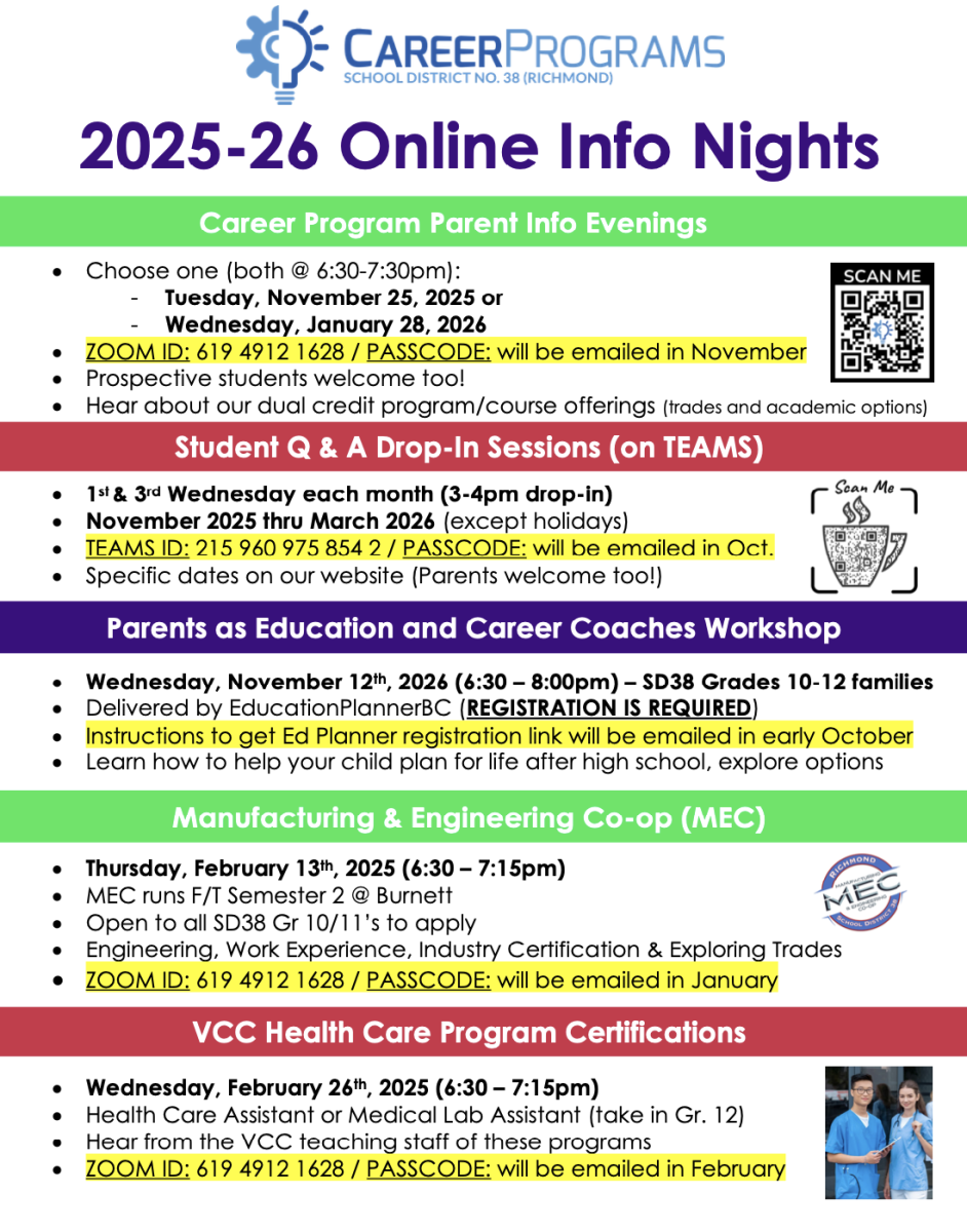 2025-2026 Online Info Nights