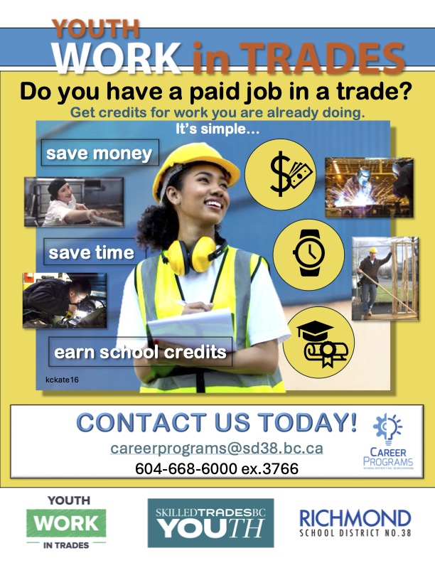 Youth WORK in Trades flyer cover